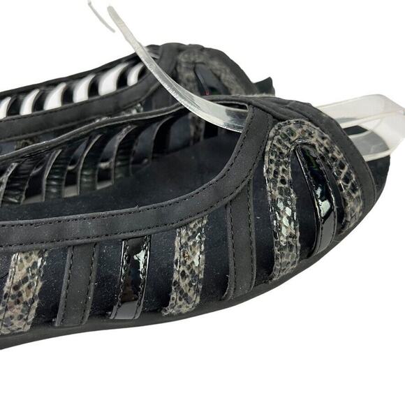 A2 Aerosoles Womens Charismatic Black Open Toe Slingback Wedge Sandals Shoes 9 - Picture 11 of 16